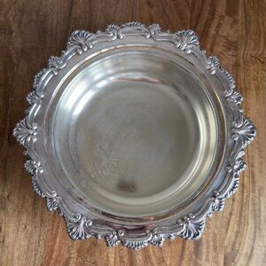 * SOLD * Vintage Ornate Silver Plate serving Dish/bowl